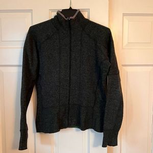 Mountain Hardwear wool zip sweater midlayer jacket grey M